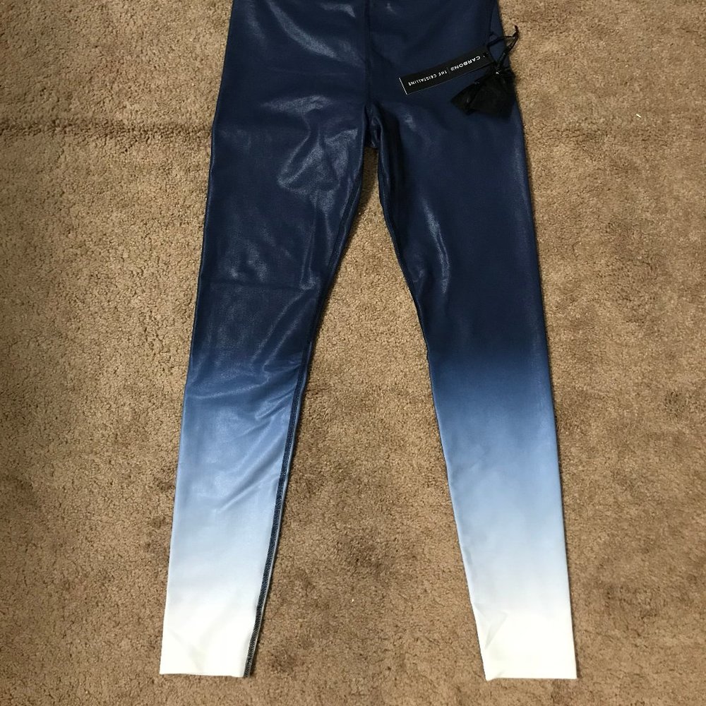 NWT Carbon38 x Cristalline Metallic Ombre Leggings